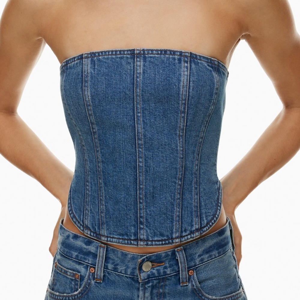 Aritzia Denim Forum The '90s Debbie Denim Bustier